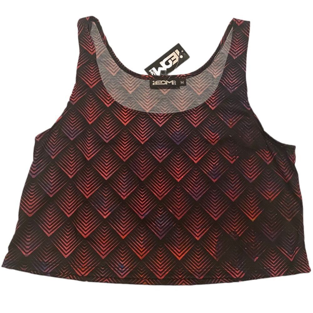 Women’s IEDM Galactic Dragon Scale Crop Top NWT!!